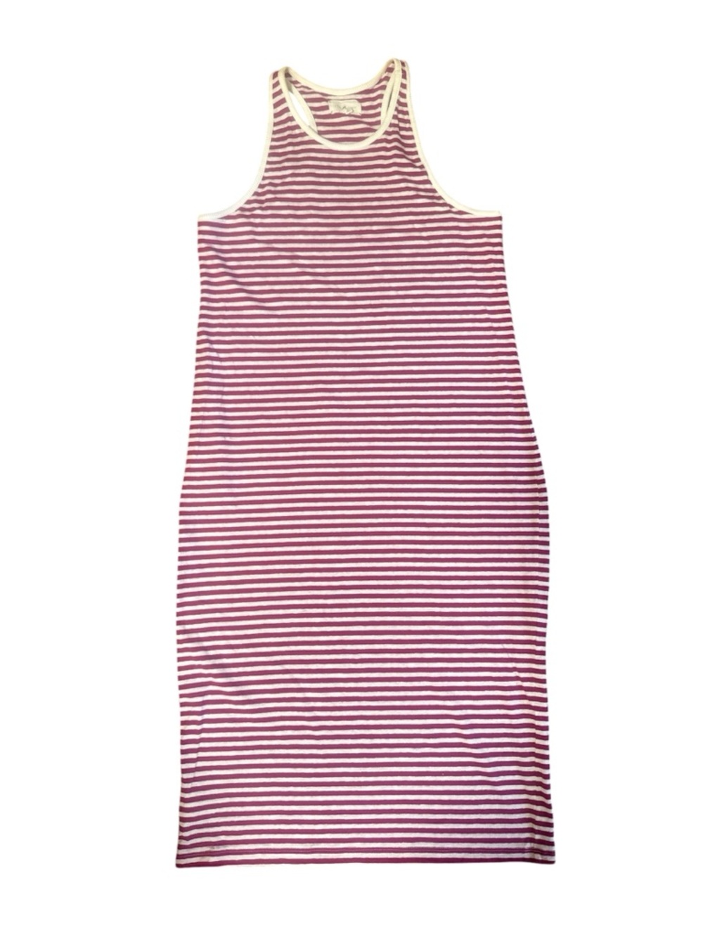 Lou & Grey Striped Racerback Midi Dress - Magenta & White